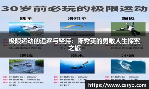 极限运动的追逐与坚持：陈秀英的勇敢人生探索之旅