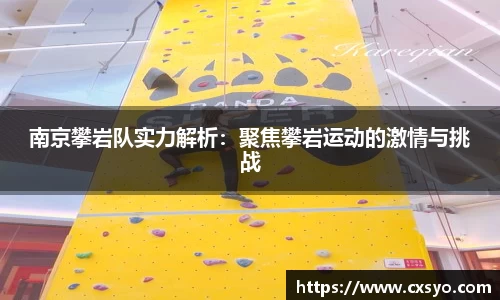 南京攀岩队实力解析：聚焦攀岩运动的激情与挑战